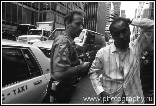 An accident, driver and policeman